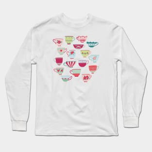 Antique China Teacups Long Sleeve T-Shirt